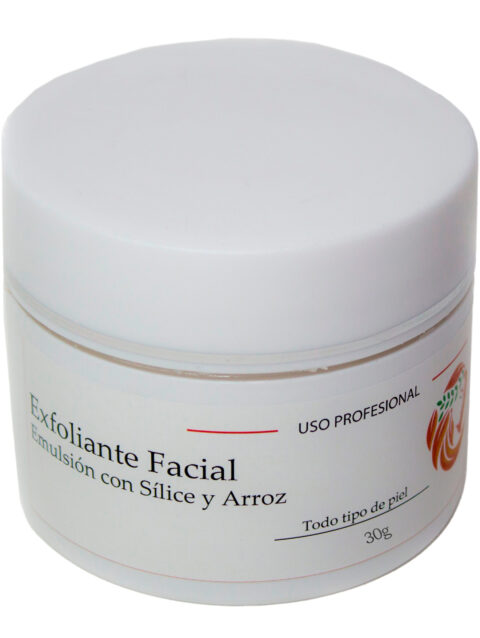 Exfoliante facial de arroz y sílice