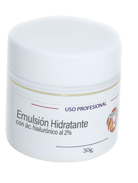 Emulsión hidratante con ácido hialurónico al 2%