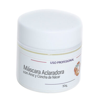 Máscara aclaradora con arroz y concha de nácar