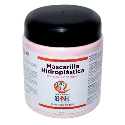 Mascarilla hidroplástica con rosas y cerezas
