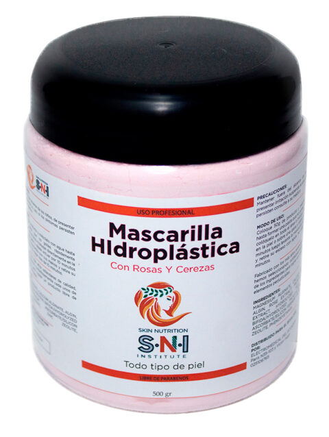 Mascarilla hidroplástica con rosas y cerezas