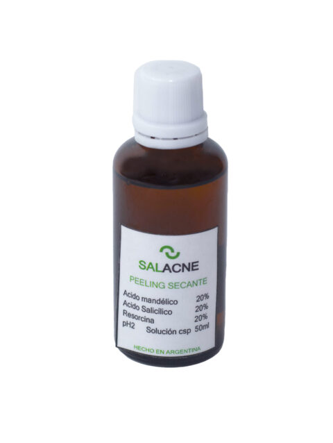 SALACNE (coctél de ácido mándelico al 20%+ácido salicílico al 20%+resorcina al 20%)