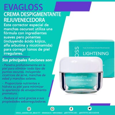 EVAGLOSS crema despigmentante rejuvenecedora