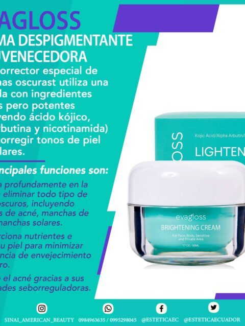 EVAGLOSS crema despigmentante rejuvenecedora