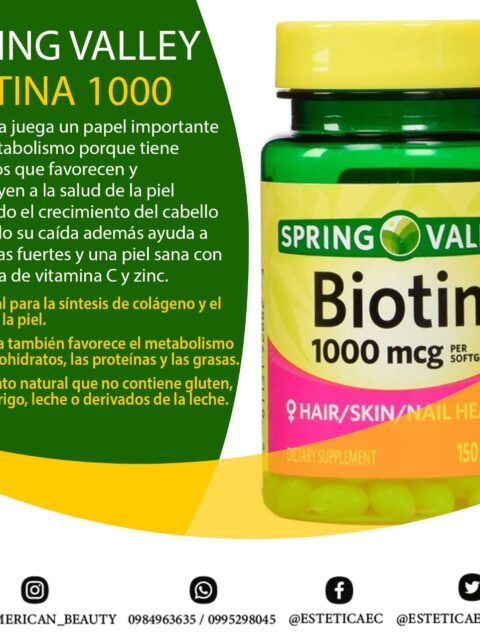 Spring Valley Biotina 1000mcg